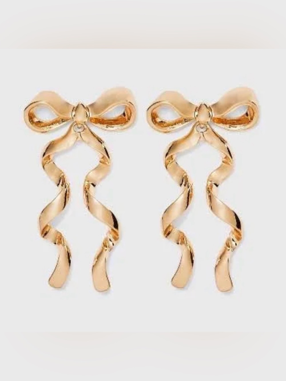 SUGARFIX by BaubleBar Gold Tone Bow Statement Earrings